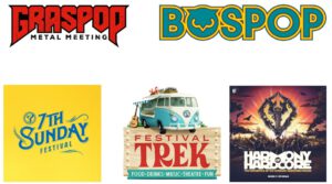 logo's bospop graspop 7th sunday festival Trek festival Harmony of Hardcore spijs van gijs